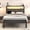 Gray, variant on Full Size Bed Frame with Storage Headboard, Metal Platform Bed with LED Lights & Charging Station, Heavy Duty Metal Slats, Black