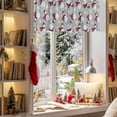 thumbnail image 3 of Valances for Windows Merry Christmas Rod Pocket Cafe Window Treatments Valance Curtains for Kitchen Bathroom Laundry Basement Windows 60"x14", 3 of 7