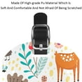thumbnail image 4 of Square 2Pack PU Leather Cartoon Animals Plants Cruise Luggage Tag with Privacy Cover and Name ID Tag for Travel Handbags Backpacks Luggage Tags, 4 of 6