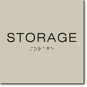 Storage Sign-Taupe / Black (3 Units)