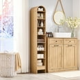 thumbnail image 3 of SinCiDo Narrow Arched Bookcase, 8-Tier Open Shelf Bookcase, Medium Density Fiberboard, 3 of 7