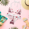 thumbnail image 6 of Eiffel Tower Valentine's Day Detachable Sponge Adjustable Strap Bikini Set Two-Pack - Ideal for Beach & Pool Parties, 6 of 6