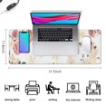 thumbnail image 5 of Long Mouse Pads for Desk,Pioneer Flower Floral Print Pattern Desk Mats on Top Of Desks, Desk Mouse Pad Extra Large with 3mm Non-Slip Base and Stitched Edge for Gaming,Office,Work,Home 31.5"x11.8", 5 of 6