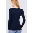 thumbnail image 4 of Simply Fashion Active Basic CrewNeck LongSleeve Slim Fit Cotton Tshirts,navy,medium, 4 of 4