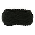 thumbnail image 2 of Ajshakl Headband For Washing Face, Womens Winter Headbands Fuzzy Fleece Lined Ear Warmer Cable Knit Thick Warm Crochet Headband Gifts, Black, 2 of 4