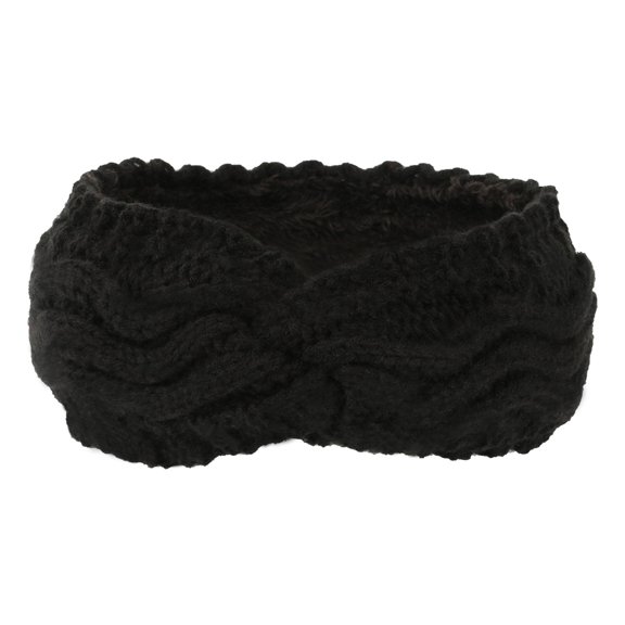 Clearance! Hassda Womens Winter Headbands Fuzzy Lined Ear Warmer Cable Knit Thick Warm Crochet Headband Gifts Clearance Sale