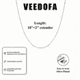 thumbnail image 3 of VEEDOFA Silver Plated Chain Necklace for Women, 16-22 Inch, 3 of 6