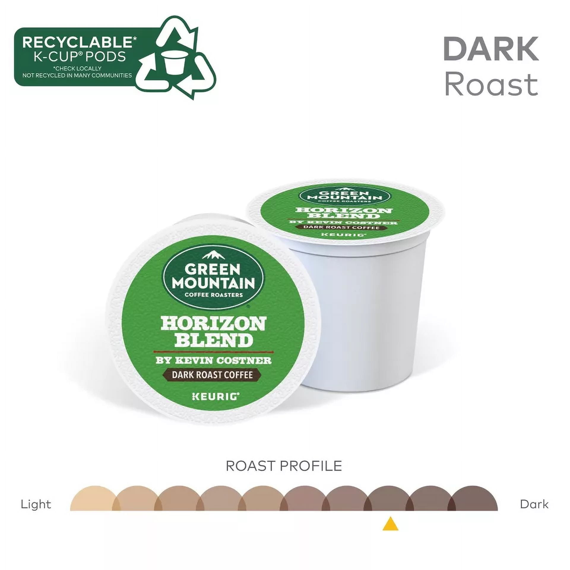 Green Mountain Coffee Roasters Horizon Blend by Kevin Costner, 72 K-Cups
