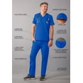 thumbnail image 3 of Adar Addition Go-Everyday Scrub Set For Men - Stylish Scrub Top & Cargo Scrub Pants - A9800 - Royal Blue - S, 3 of 7