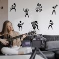 thumbnail image 4 of Black Music Wall Sticker Villain Playing Music Wall Decal 7 Pcs Funny Music Wall Stickers for Classroom Music Studio Dance Room Music Lover's Bedroom Decor, 4 of 9