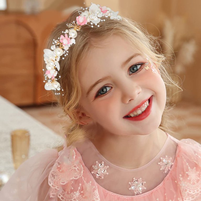 LIURUIJIA Princess Flower Crystal Headpiece Rhinestone Pearl  display picture 2