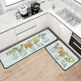 thumbnail image 3 of Spring Floral Kitchen Rug Mat Set of 2 Summer Flowers Farmhouse Kitchen Rugs Washable Non Slip Kitchen Mats for Floor Decor, 3 of 6