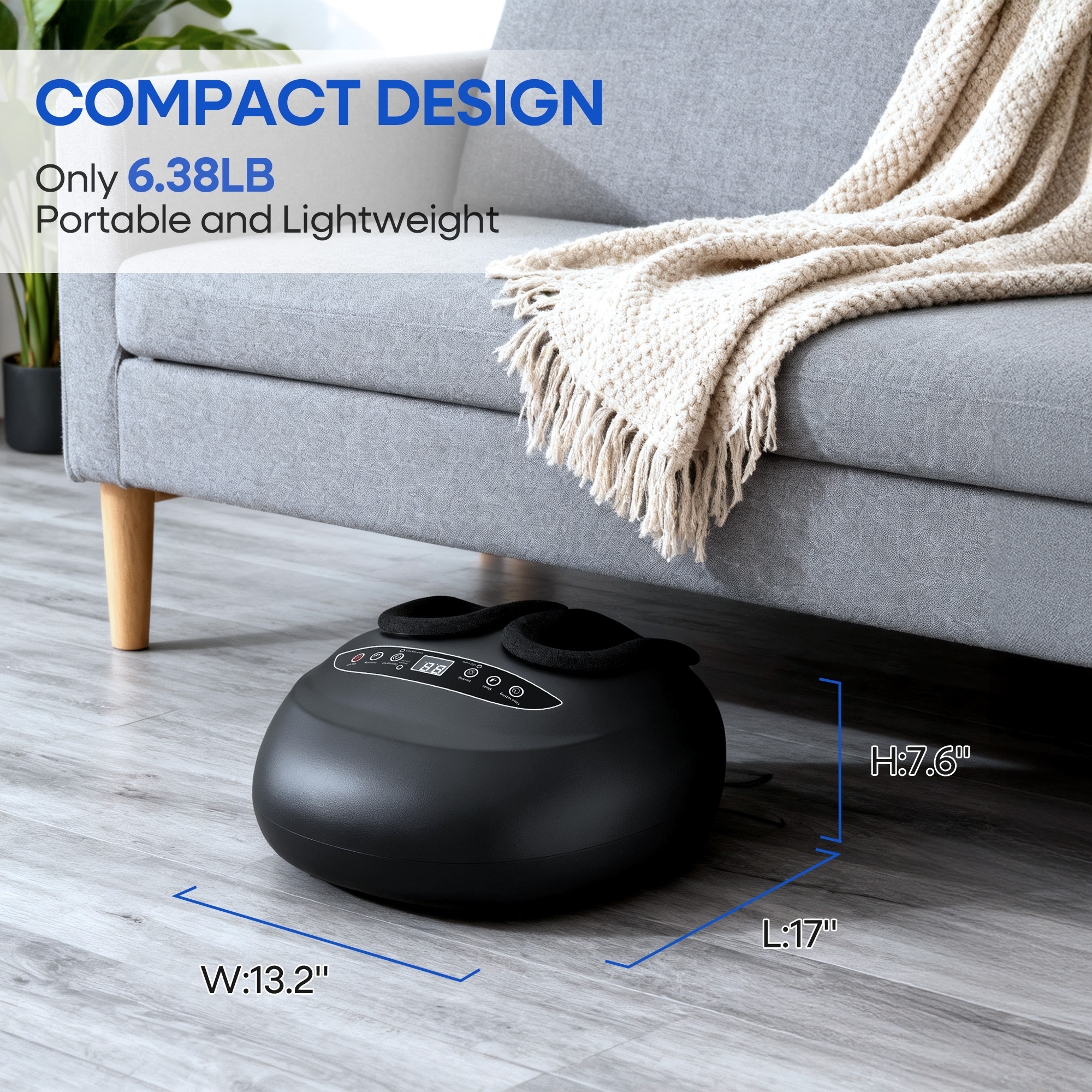 Furnibear Shiatsu Foot Massager Machine with Heat, Rolling, Deep Kneading, Shiatsu Foot Massager,Birthday Christmas Gifts for Mom Dad Women Men