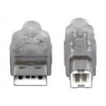 thumbnail image 2 of Manhattan Hi-Speed USB 2.0 A Male to B Male Device Cable 16' Translucent Silver, 2 of 4