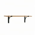 thumbnail image 3 of Danya B BR151004 Rustic Pine Shelf with Metal Brackets, 3 of 6