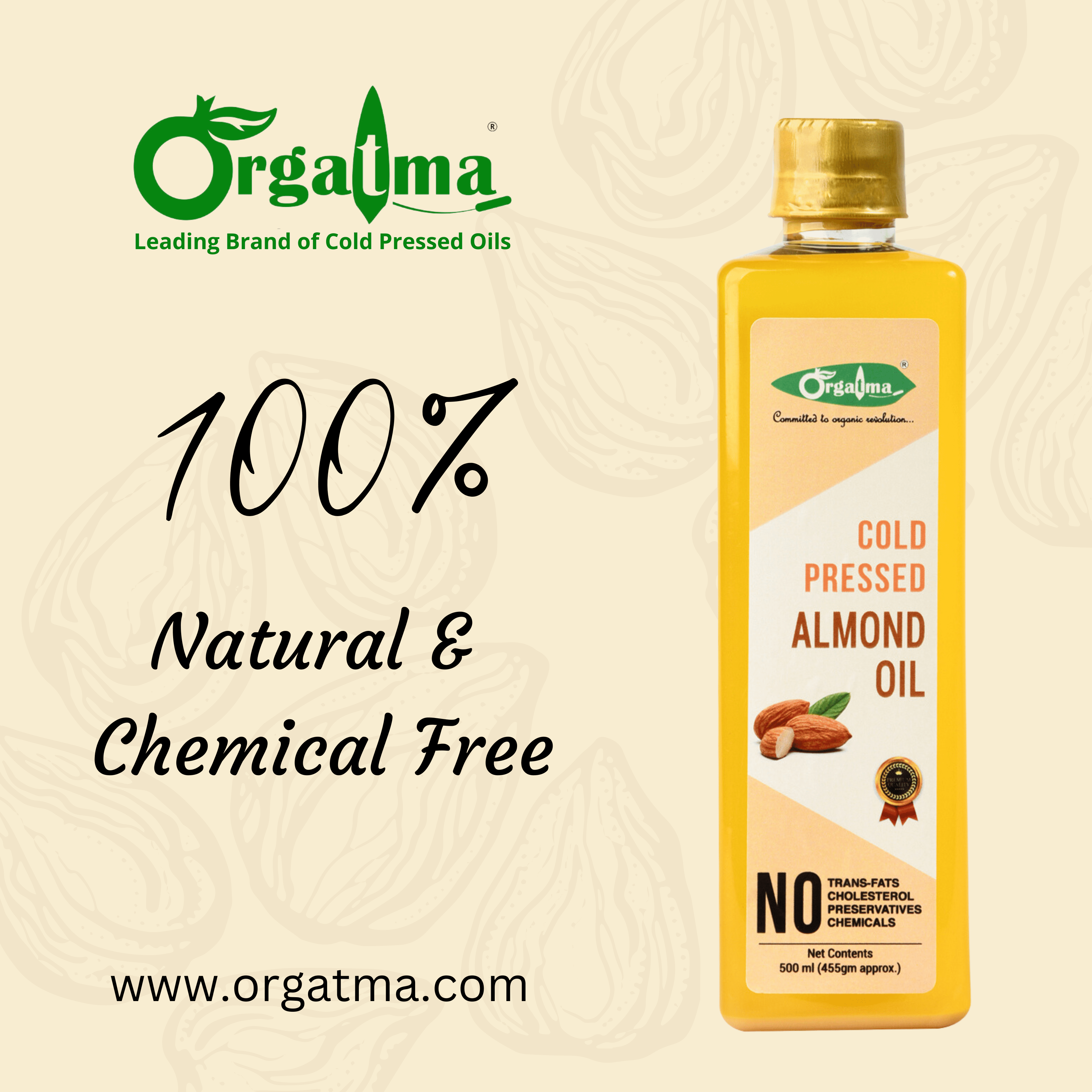 Cold Pressed Almond Edible Oil 16 fl oz (500ml)