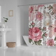 thumbnail image 3 of FREEAMG Bath Curtains Shower Curtain Hibiscus Chamomile Roses Bathroom Waterproof Machine Washable, Washable Fabric Decor Shower Curtains for Bathroom, 66x72 inch, 3 of 6