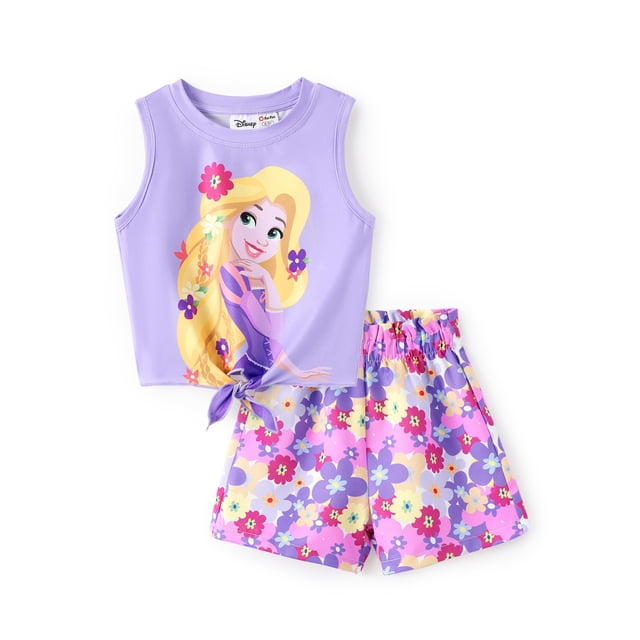 Set de ropa Disney Princess Rapunzel para niña de 3 a 4 años, morado