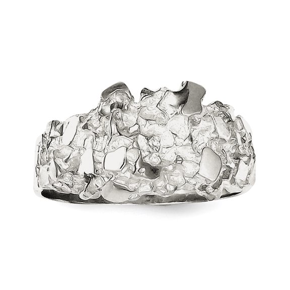 Sterling Silver Men's Nugget Ring QR4446