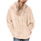 thumbnail image 1 of Puntoco, nueva chaqueta con capucha de manga larga para mujer, suéter de felpa suelto informal con bolsillo de Color sólido Puntoco Puntoco-3778, 1 of 6