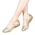 thumbnail image 3 of Sngxgn Women's Flats Shoes Ballet Flats Dress Shoes for Women Comfortable Slip on Shoes(Gold,38), 3 of 8