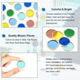 thumbnail image 5 of 36pcs 6 Colors Round Glass Mosaic Tiles 1 Inch Crystal Mosaic Glass Pieces Window Hangings Ornament Mosaic Tiles Pieces for DIY Mosaic Art Crafts Home Decoration - Mixed Color, 5 of 9