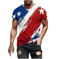 thumbnail image 2 of BXINGOHAI Usa Flag 4Th July American Red White Blue Star Stripes Patriotic T-Shirt Today Red,3XL, 2 of 5