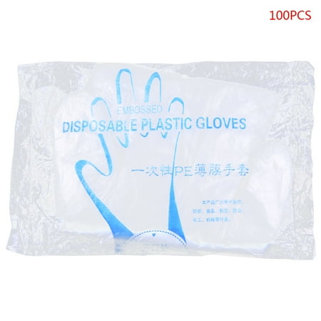 

SIEYIO 80/100 Pieces Plastic Mitt Disposable Mitts Universal Protective Cleaning Gloves