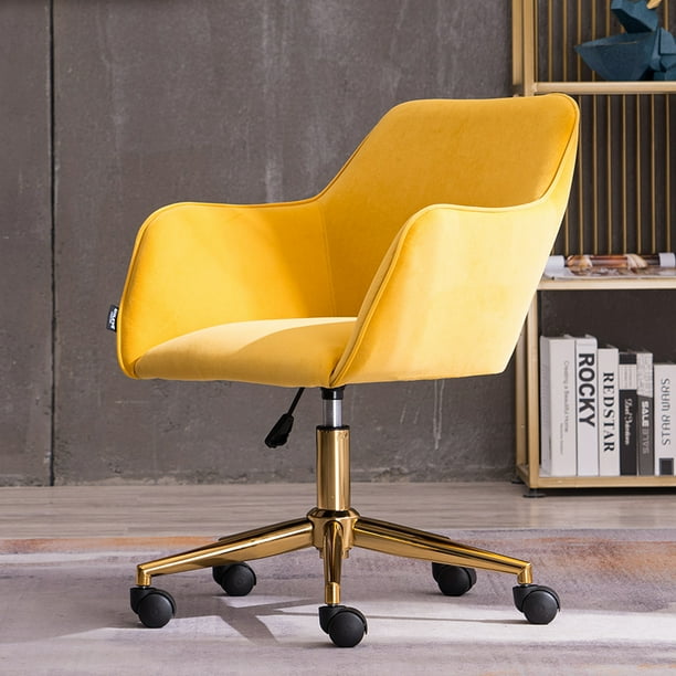 UWRNite Modern Velvet Home Office Chair, Adjustable Swivel Office