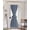 Blue, variant on Black Blackout Curtains, French Door Curtains for Door Window, Pure Color Privacy Drapery for Patio/Sidelight Doors, 1 Panel with Tieback, 25 x 40 Inches