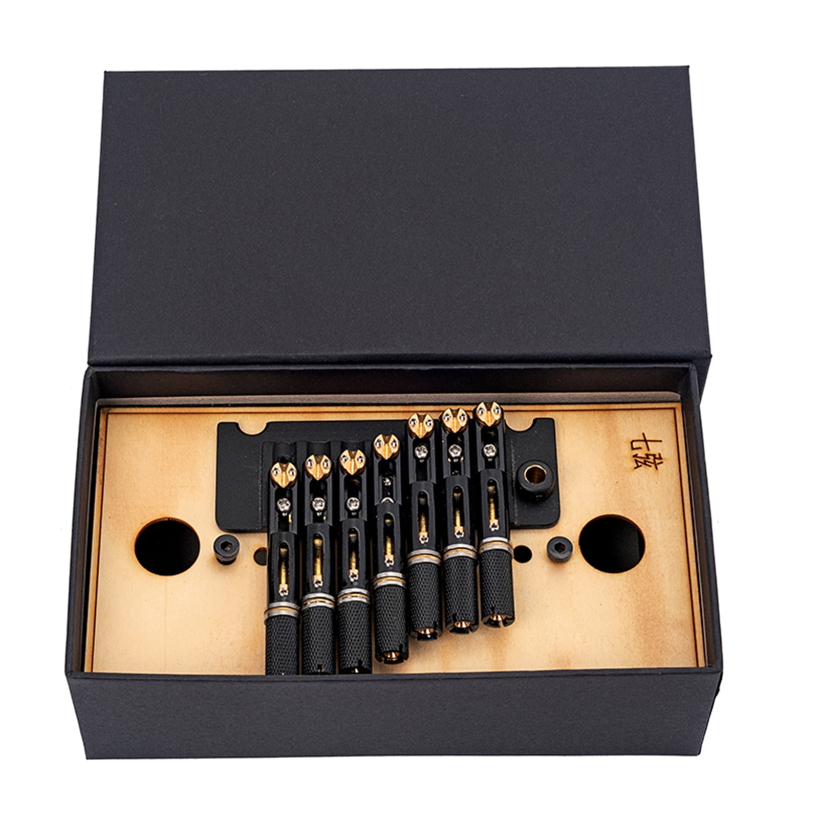 Headless Guitar Bridge Tremolo Set with Mounting Screws Tailpiece 6/7 Strings Electric Guitar Replacement Parts
