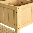 thumbnail image 2 of 43" Elevated Garden Bed with 8 Planting Pockets & Storage Shelf, Natural Wood Raised Planter Box for Herbs, Vegetables & Flowers - 30" Height, 2 of 10
