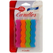 Betty Crocker Squiggle Candles, 8ct (Pack of 6)