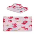 thumbnail image 2 of 3 Piece Bath Towels Set Bath Towel, Hand Towel and Face Towel for Bathroom, Gym, Hotel Watercolor Sparkling Cherries, 2 of 8
