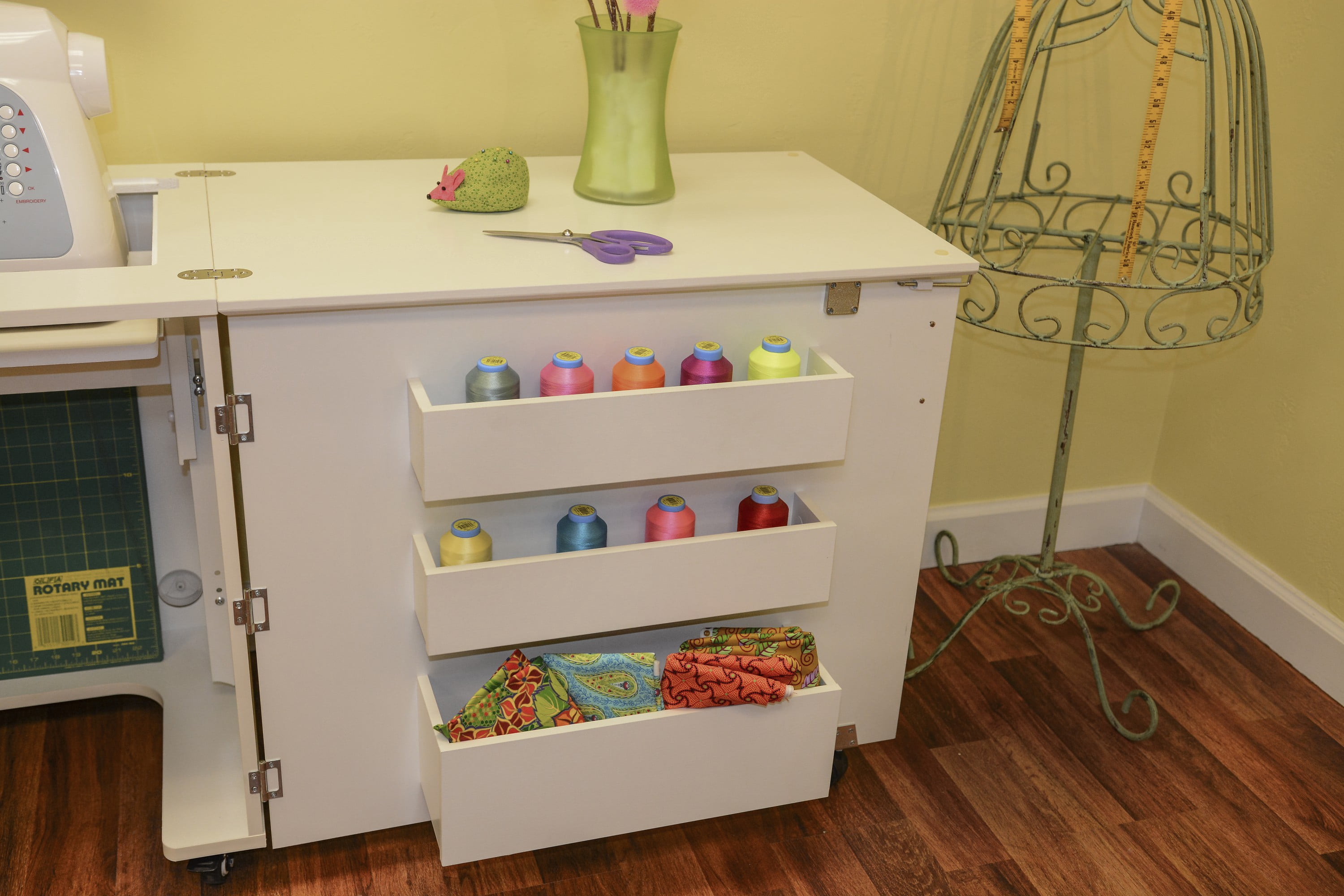 Kangaroo Aussie Ii Sewing Cabinet And Table W/ Lift, 2 Finishes