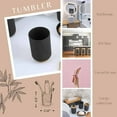 thumbnail image 6 of Bamboo-Based Black Padang Vanity Bathroom Tumbler Cup - Ideal as Toothbrush Holder - 10 fl oz Capacity, 6 of 8