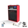 NEW Pyle 300W Red Bluetooth 6.5'' Portable PA Karaoke Mic DJ Loud Speaker System