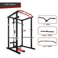 thumbnail image 2 of SPARTAN 1500 Lb. Capacity Exercise Power Cage Rack with Lat pull down, J-hook, Pulley system, Squat Rack with Landmine and Safety Bar, 2 of 7