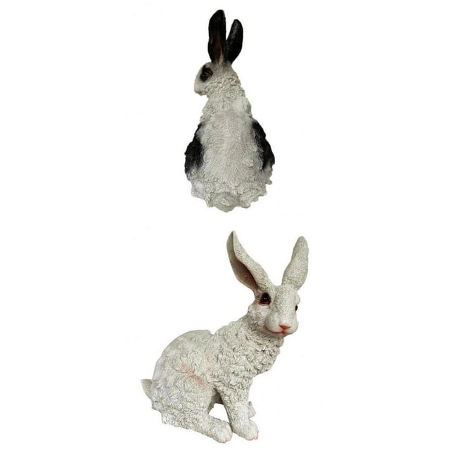 Estatua de conejo, césped, jardín, resina, conejo, césped, adorno, decoración para el hogar, jardín, estatuas, animales, conejito, estatua, decoración de pascua, conejito, conejo