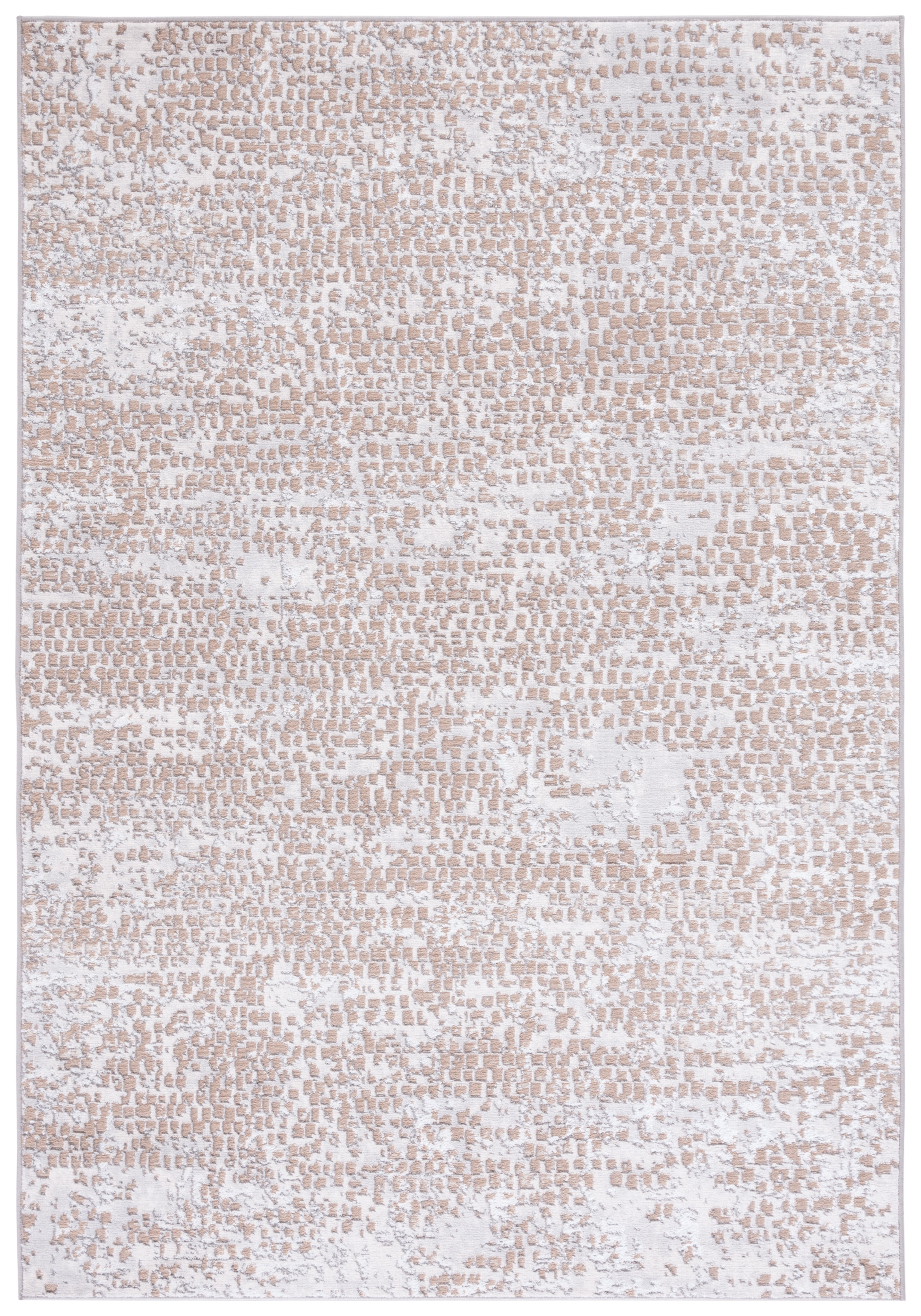 SAFAVIEH Amelia Jimmy Dot-Print Area Rug, Beige/Gray, 5'5" x 7'7"