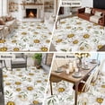 thumbnail image 5 of 6'x9' Area Rugs, White Daisies Indoor Outdoor Area Rug for Living Room Bedroom, Pastoral Farmhouse Botanical Flowers Leaf Washable Bathroom Rugs Kitchen Floor Carpet Mats Home Decor Aesthetic, 5 of 8