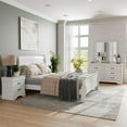thumbnail image 2 of Furniture of America Arabella Wood 4-Piece Queen Bedroom Set in White, 2 of 20