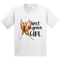 thumbnail image 3 of Inktastic West Virginia Girl Butterfly Youth T-Shirt, 3 of 5