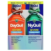 Vicks DayQuil & NyQuil Severe Cold, Cough & Flu Medicine, 2 x 12 FL OZ