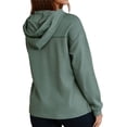 thumbnail image 1 of Sudadera con Capucha para Mujer, Informal, de Punto Gofre, de Larga, con Cordón Ajustable, Ligera, con Capucha Verde XL, 1 of 8