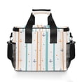 thumbnail image 7 of FORMRS Insulated Cooler Bag 24 Cans Capacity Soft Leakproof Lunch Box with Side Pockets, Cute Nautical Pattern, 7 of 7
