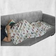 thumbnail image 6 of Scottie Dog Soft Flannel Fleece Throw Blanket, Repeating Pattern of Soft Pastel Colored Happy Little Dachshund Breeds, Cozy Plush for Indoor and Outdoor Use, 50" x 60", Multicolor, by Ambesonne, 6 of 6