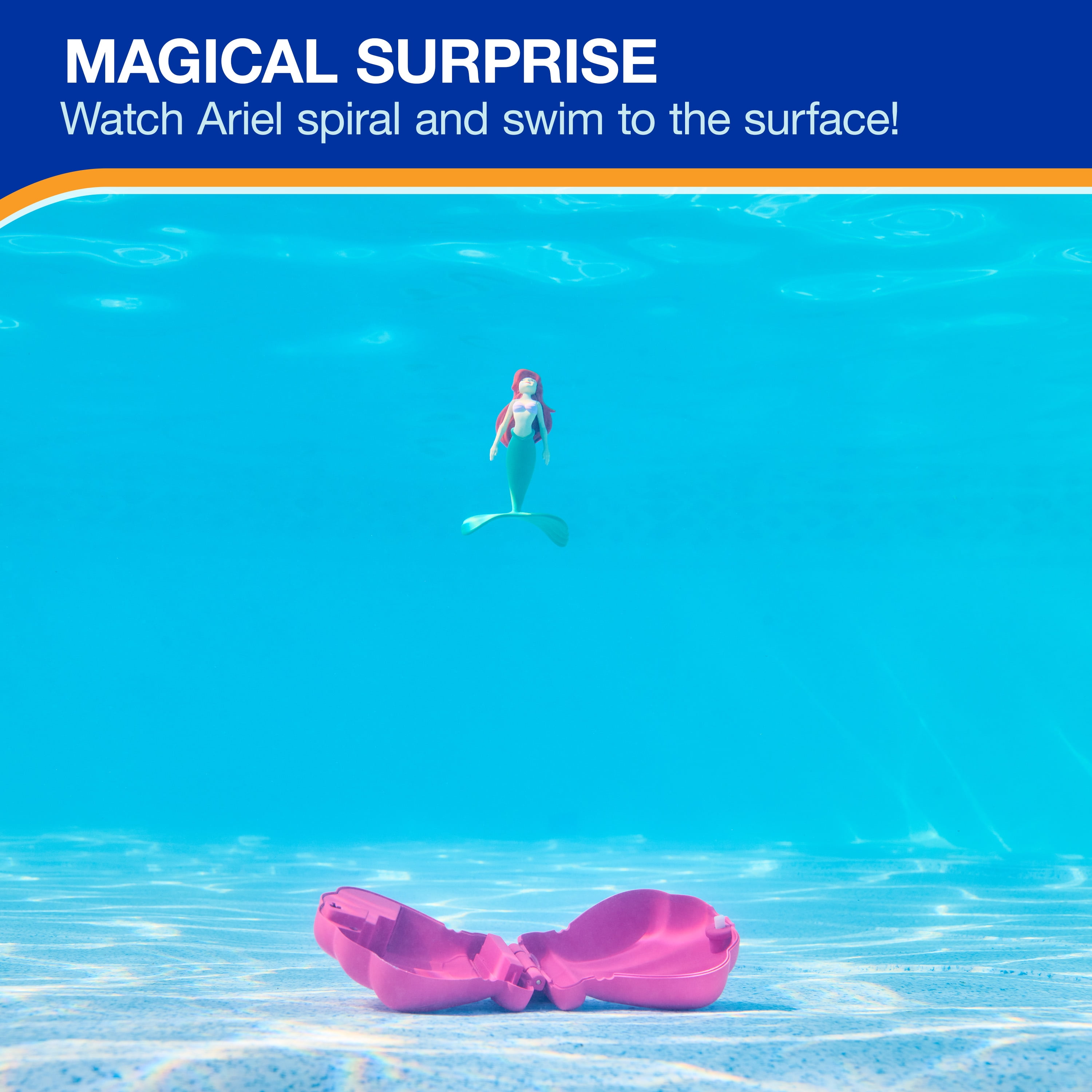 SwimWays The Little Mermaid Ariel Dive N’ Surprise, Swimming Pool Accessories & Kids Pool Toys, Pool Party Supplies, Disney Toys for Kids Ages 5 & Up