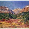 thumbnail image 2 of Giovanni Giacometti 21x20 Black Ornate Framed Double Matted Museum Art Print Titled: Autumn Landscape (Maroz Valley with Piz Duan and Gletscherhorn) (1927), 2 of 5