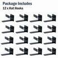 thumbnail image 2 of ZYLER- 12Pcs Baseball Hat Rack Wall Mount Super Strong Hat Rack Display Hooks For Wall, 2 of 6
